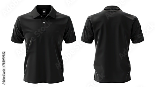 Black polo shirts mockup. Generative AI