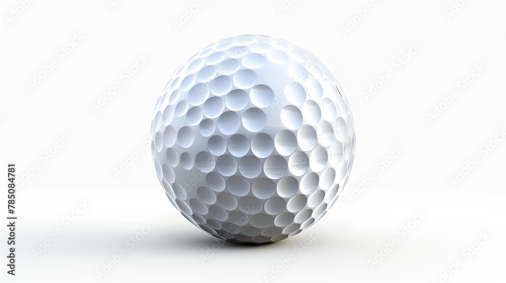 Isolated golf ball 3D. Generative AI Isolated golf ball 3D. Generative AI