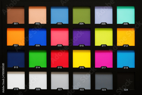 Color checker passport used for white balance and accurate color calibration by photographers