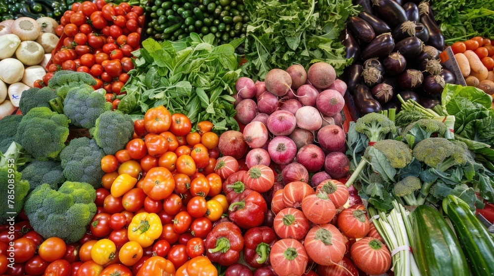 Organic vegetables. Generative AI