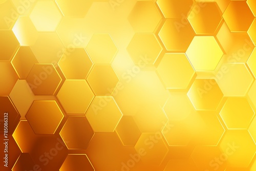 Gold and yellow gradient background with a hexagon pattern in a vector illustration