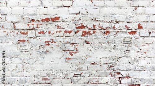 Shabby brick wall texture. Generative AI photo