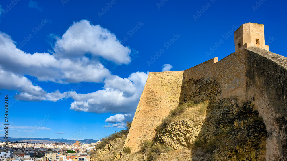 Medieval Fortification of Santa Barbara in Alicante, Spain