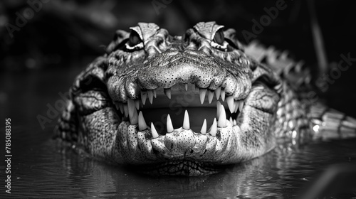 Close-up of Alligator Mouth with Sharp Teeth © Natalia Schuchardt