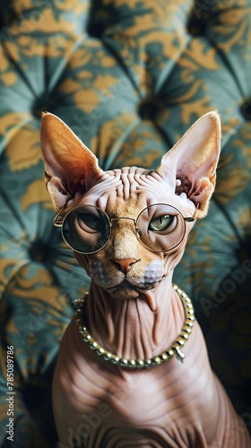 Sphynx cat in sunglasses