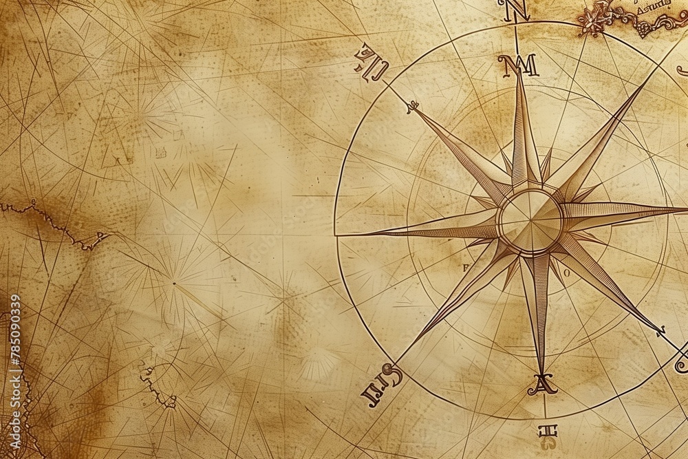 Vintage maps or nautical charts, appealing to the explorer's spirit. Generative AI