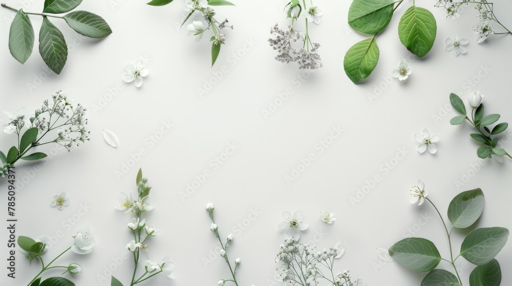 Spring related design materials, individual objects, white background, news materials, Canon camera shooting, --ar 16:9 Job ID: ef2ceece-bb1c-4c8a-a5d9-166a67aeb033 - obrazy, fototapety, plakaty 