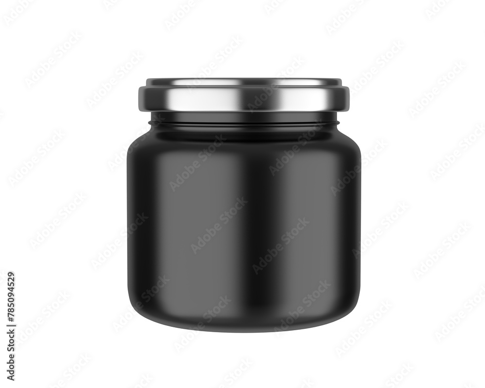 Jar with metal lid blank template 3d illustration. Jar with metal lid blank template 3d illustration.