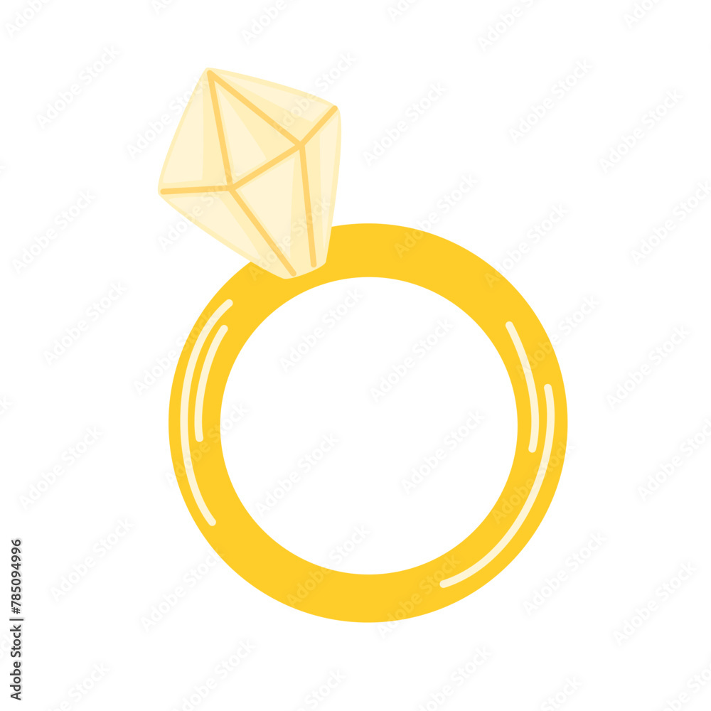 Kids jewelry, cute ring. Cartoon ring for children isolated on white. Fashion, jewellery concept Kids jewelry, cute ring. Cartoon ring for children isolated on white. Fashion, jewellery concept