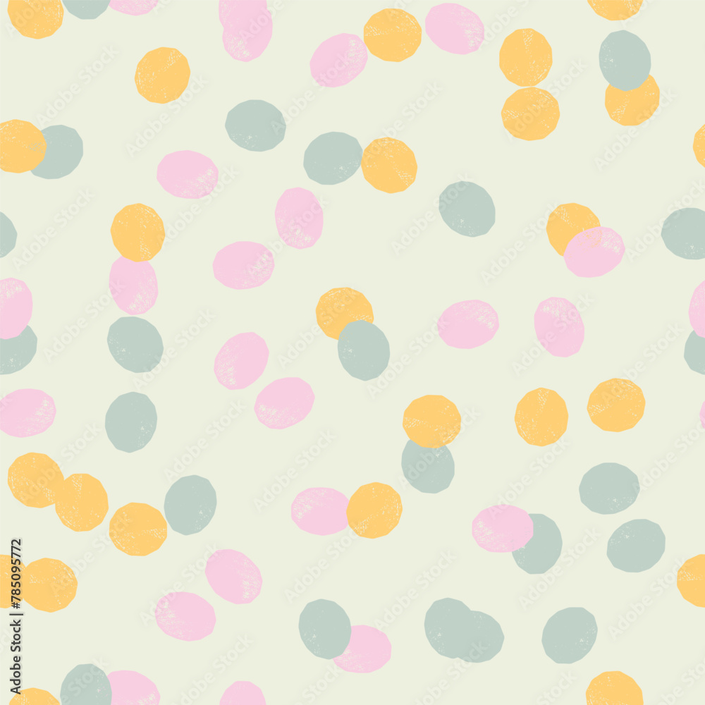 Seamless square pattern with different textured circles. Vector shapes. Background, illustration, design, print Seamless square pattern with different textured circles. Vector shapes. Background, illustration, design, print
