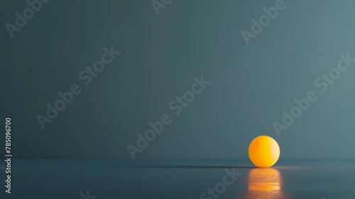 Single glowing sphere on blue background. Concentrated Light © Vladimir