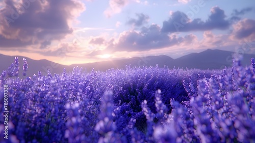 Serene Lavender Field in Documentary Photography A Visual Narrative of Natures Calm Essence