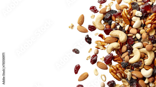 Trail Mix On Transparent Background.