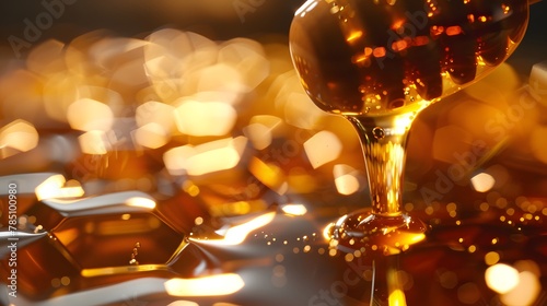 close-up of honey in warm light