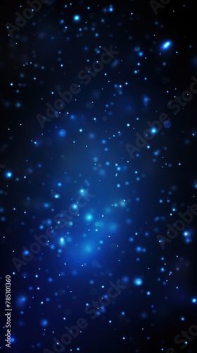 Blue abstract glowing bokeh lights on a black background with space for text or product display. Vector illustration © GalleryGlider