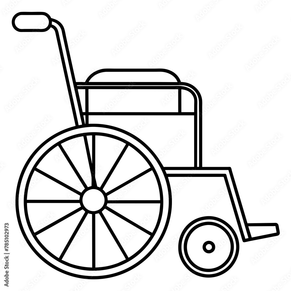 wheelchair icon isolated on white wheelchair icon isolated on white