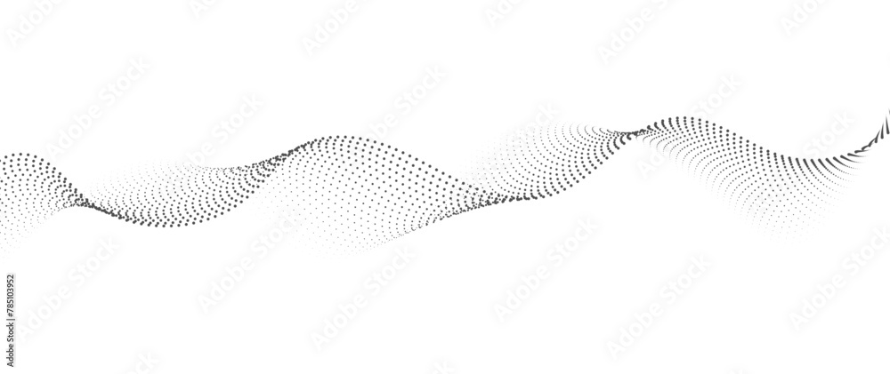 Flowing Dot Wave halftone gradient pattern on transparent background Flowing Dot Wave halftone gradient pattern on transparent background