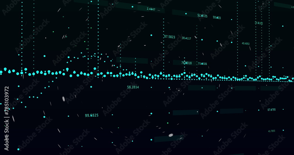 Obraz premium Image of scope scanning and financial data processing