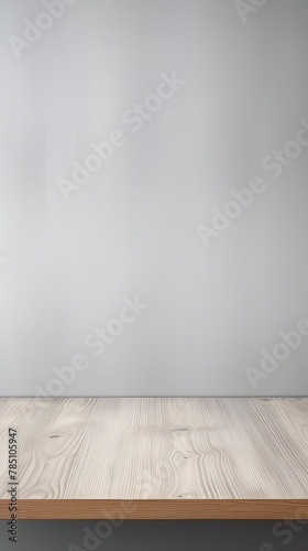Gray background with a wooden table  product display template. Gray background with a wood floor. Gray and white photo of an empty room