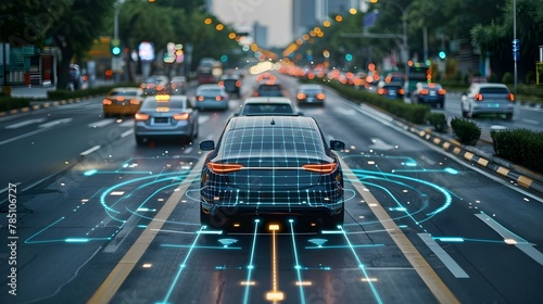 Smart Car Navigation: Urban Autonomy with Sensor Tech. Concept Sensor Technology, Urban Navigation, Smart Car, Autonomy, Driving Assistance