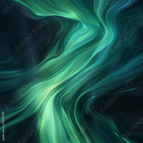 Green Teal Blue Northern Lights Aurora