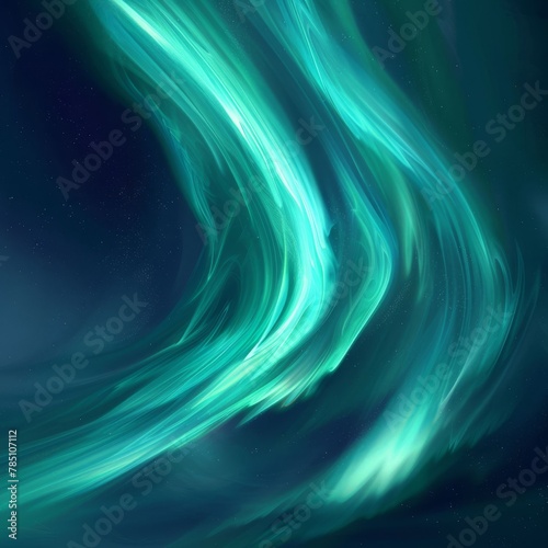Green Teal Blue Northern Lights Aurora