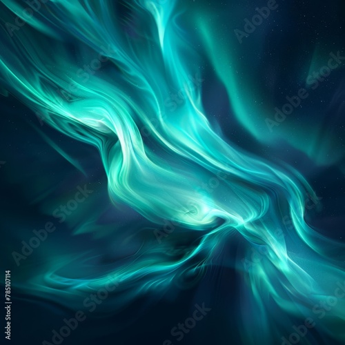 Green Teal Blue Northern Lights Aurora