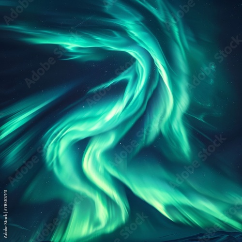 Green Teal Blue Northern Lights Aurora