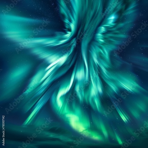 Green Teal Blue Northern Lights Aurora
