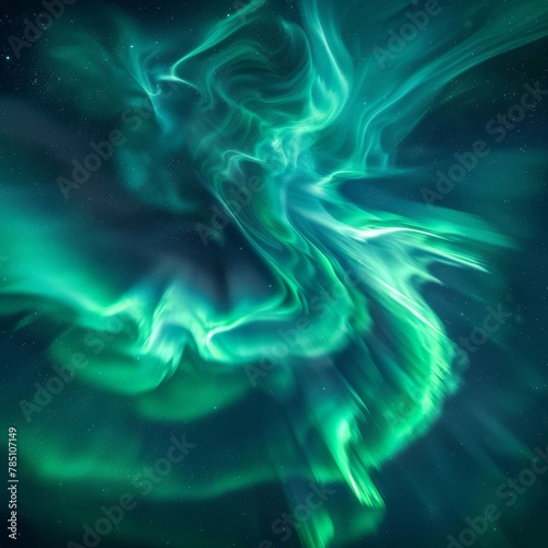 Green Teal Blue Northern Lights Aurora