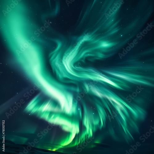 Green Teal Blue Northern Lights Aurora