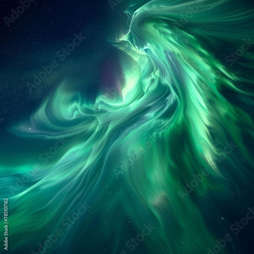 Green Teal Blue Northern Lights Aurora