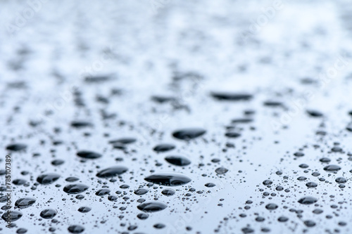 Raindrops on the windshield of a car 1 photo