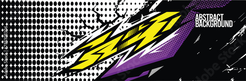 Car wrap decal designs. Abstract racing and sport background for racing livery or daily use car vinyl sticker. Vector eps 10.