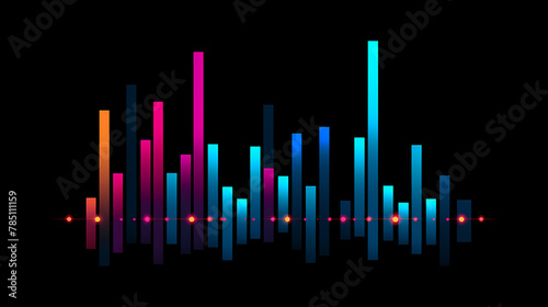 Sound wave curve with light particles