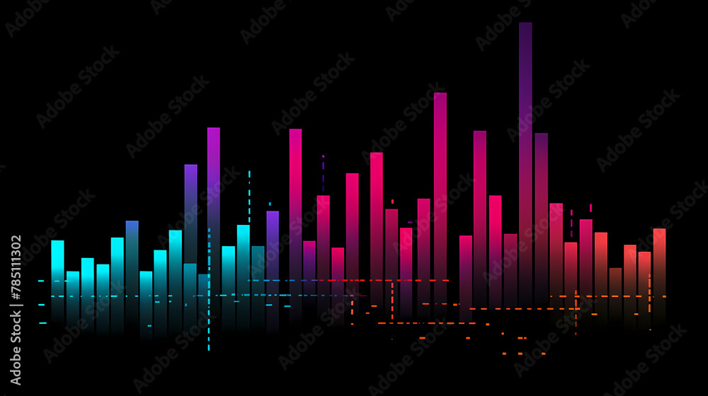 Sound wave curve with light particles