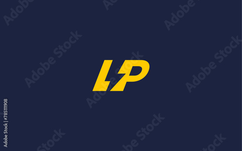 letter lp with electricity logo icon design vector design template inspiration