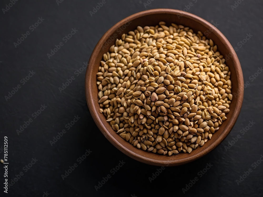 Fenugreek seeds on a black background. Fenugreek seeds on a black background.