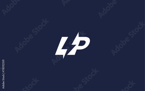 letter lp with electricity logo icon design vector design template inspiration