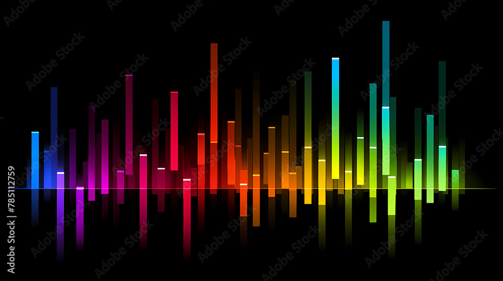 Sound wave curve with light particles