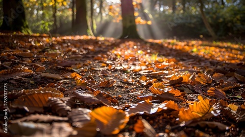 Afternoon sun, leaf shadows, close-up, low angle, forest play, vibrant light