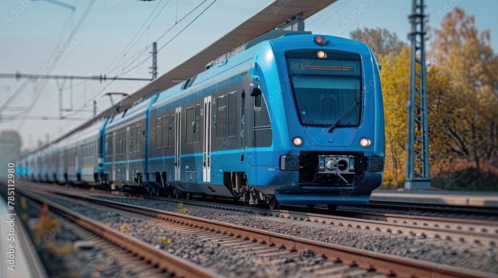 Hydrogen fuel cell-powered trains for emission-free rail transport