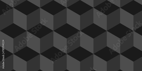 Abstract black style minimal blank cubic. Geometric pattern illustration mosaic, square and triangle wallpaper. Illustration black vector backdrop.
