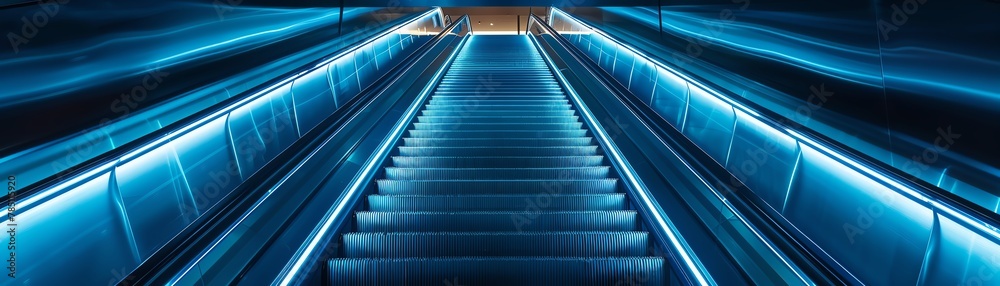 An escalator going up An escalator going up