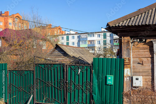 Maloyaroslavets, Russia - April 2018: View of mixed urban development in Maloyaroslavets photo