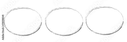 Hand drawn circle line sketch set isolated on white background. Vector circular scribble doodle round circles for message and for note mark . Vector illustration. EPS 10