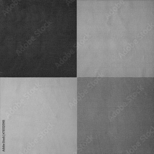 Black and white cloth texture background. Natural material pattern cover 3D illustration