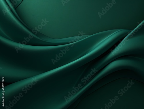 Green background with subtle grain texture for elegant design, top view. Marokee velvet fabric backdrop with space for text or logo