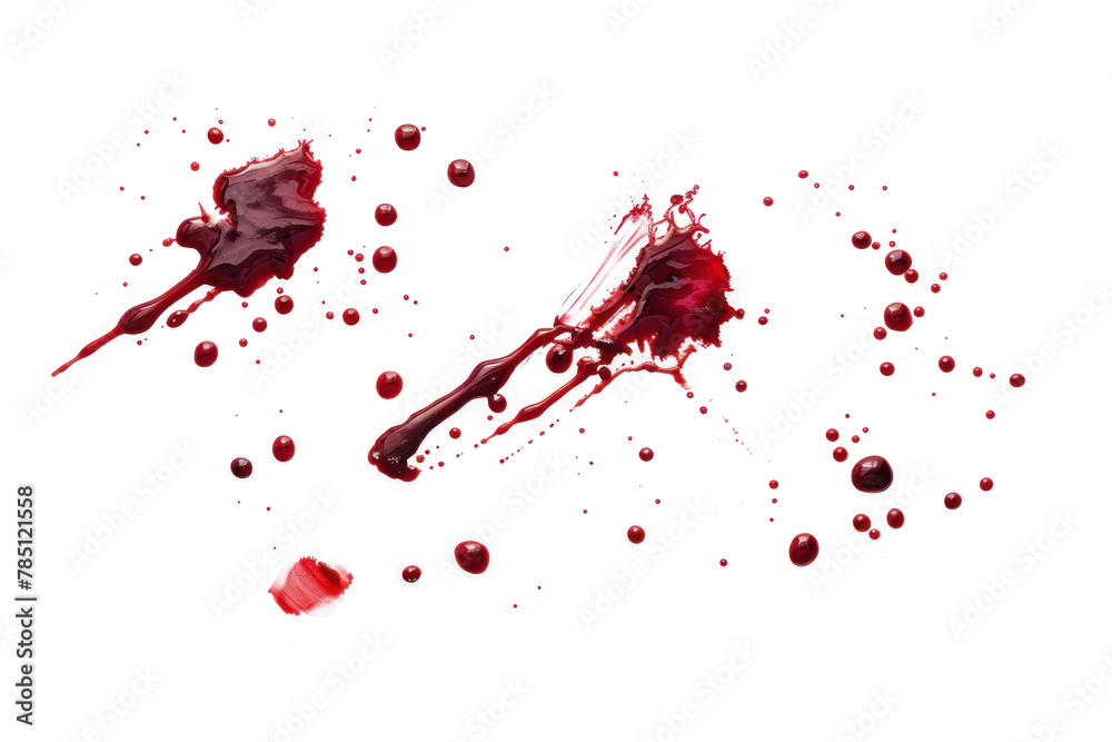 blood drops cut-out clipping path, blood stains cut out isolated, PNG