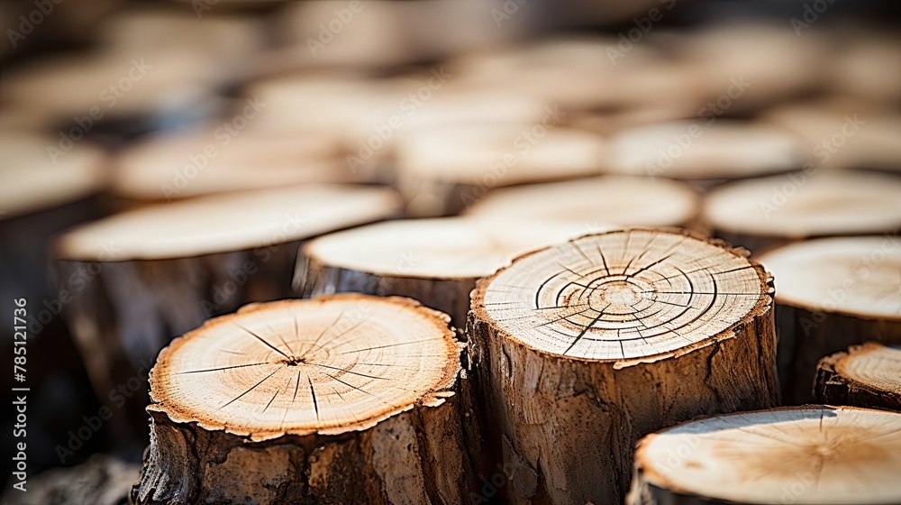 Cut Poplar Tree Logs Piled Up Closeup. Pile of freshly cut poplar logs, showcasing the natural patterns and annual rings. Cut trees prepared for removal. Generative AI. Cut Poplar Tree Logs Piled Up Closeup. Pile of freshly cut poplar logs, showcasing the natural patterns and annual rings. Cut trees prepared for removal. Generative AI.